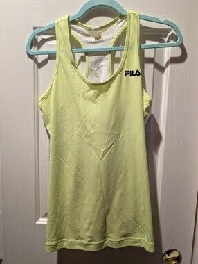 FILA Light Neon Yellow Athletic Racerback Tank